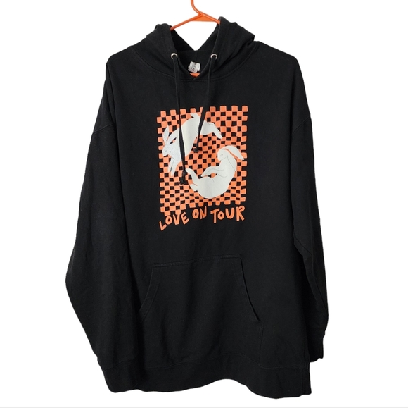HARRY STYLES Love On Tour Hoodie Bunnies Print in black Size XL - Picture 1 of 6